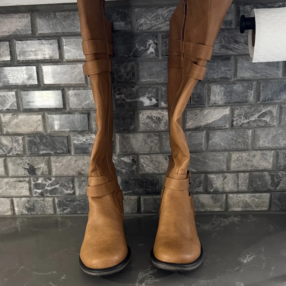 BareTraps Tan‎ Over the Knee Boots size 9 New in Box